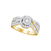14kt Yellow Gold Womens Round Diamond Solitaire Bridal Wedding Engagement Ring 1.00 Cttw